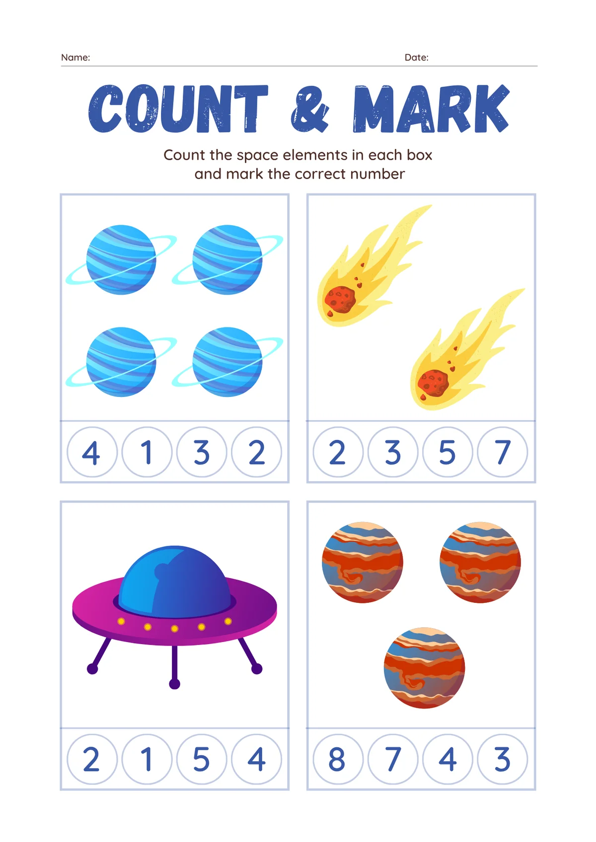Count and color dinosaurs worksheet